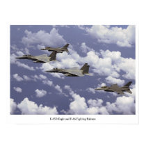F-15D Eagle and F-16 Fighting Falcons posters