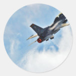 F 16 At The Miramar Airshow In San Diego Round Stickers