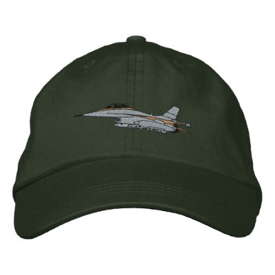 F-16 Fighter Baseball Cap by ZazzleEmbroidery