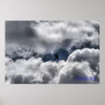 F-16 Fighting Falcon in the Cloudy Sky Print
