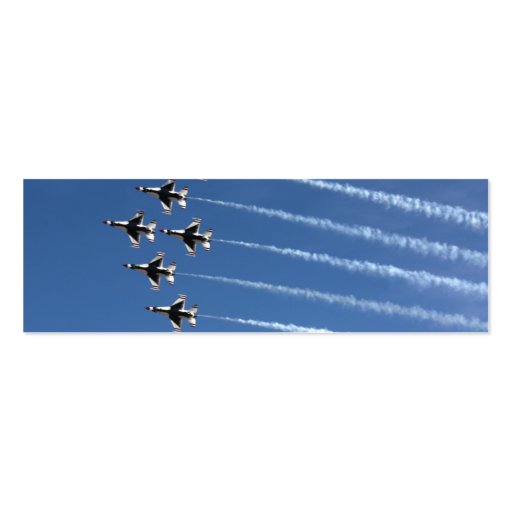 F-16 Thunderbirds Delta Formation Business Card Template (front side)