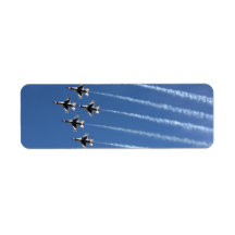 F-16 Thunderbirds Delta Formation Return Address Labels