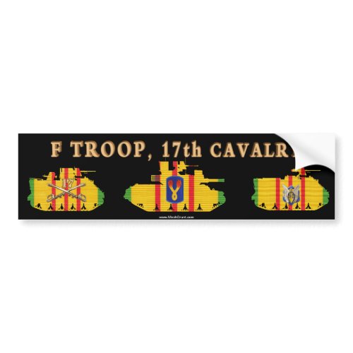 F/17th Cavalry VSR Armored Vehicles Bumper Sticker bumpersticker