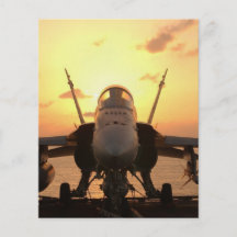 F-18 Hornet at sea aboard US Aircraft Carrier Flyer Design