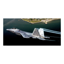 F-22 creates jet stream Poster posters by KitteasGallery F-22 creates jet stream Poster posters