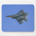 F-22 Raptor High Speed Pass Over the Moon mousepad