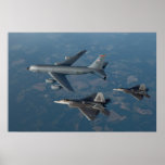 F-22 Raptors and KC-135 Stratotanker posters