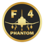 F-4 PHANTOM JET ROUND STICKERS