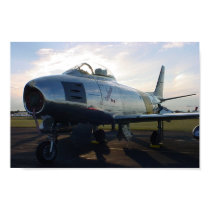 F-86 Sabre Jet on Ramp at Oshkosh posters