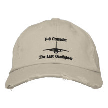 F-8 Crusader Golf Hat W/Call Sign on Back Embroidered Hats