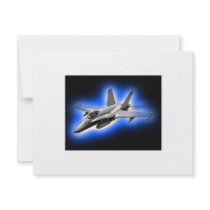 F/A-18 Hornet Fighter Jet Light Blue Personalized Announcement