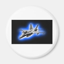 F/A-18 Hornet Fighter Jet Light Blue Fridge Magnets