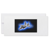 F/A-18 Hornet Fighter Jet Light Blue Rack Cards