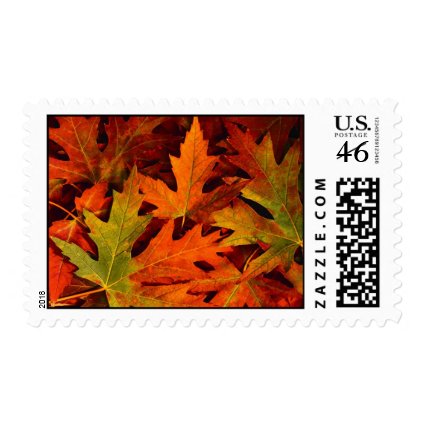 F all leaves postage stamp 1