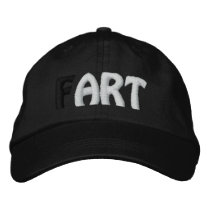(F)ART - Ladies Black Hat Girls Cap embroidered hats