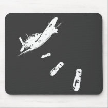 F-Bomb Diver (White) mousepads