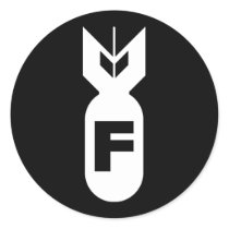 F Bomb Sticker by superatomik F Bomb Sticker