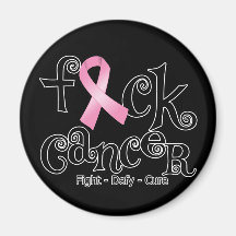 F*CK Breast Cancer (Pink Ribbon) Magnets