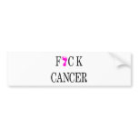f*ck cancer soft text bumper sticker