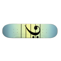 F clef skateboard deck