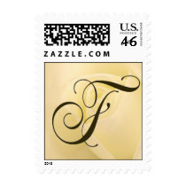 F - Custom Monogram Postage White Rose postage by aslentz F - Custom Monogram Postage White Rose postage