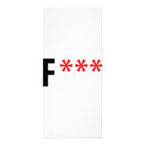 F*** icon customized rack card
