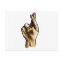 F is for Fingers postcards