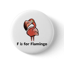 F is for Flamingo buttons