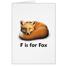 F is for Fox Greeting Cards