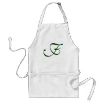 F monogram apron