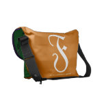 F Monogram Copper, Amethyst, Kelly Green rickshaw messenger bags