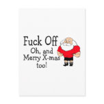 F Off and Merry Christmas Too postcards