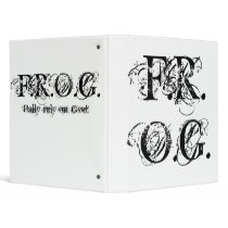 F.R.O.G. front avery binder