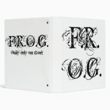 F.R.O.G. front avery binder