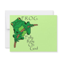 F.R.O.G. Fully Rely On God #1 invitations
