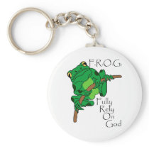 F.R.O.G. Fully Rely On God #1 Keychain