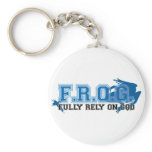 F.R.O.G. - Fully rely on God (blue) Key Chain