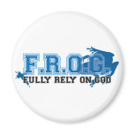 F.R.O.G. - Fully rely on God (blue) magnets