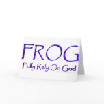 F.R.O.G. - Fully Rely On God cards