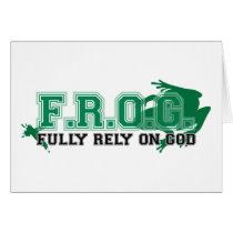 F.R.O.G. - Fully rely on God (green) Card