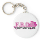 F.R.O.G. - Fully rely on God (pink) keychains