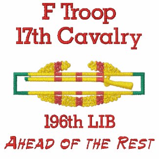 F Troop 17th Cav. 196th LIB CIB Embroidered Shirt