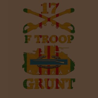 F Troop, 17th Cavalry M113 CIB Grunt Shirt shirt