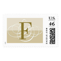 F Two Toned Classic Wedding Monogram Stamps