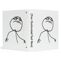 F Yea Rage Face Meme 3 Ring Binder