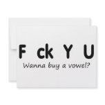 F You Wanna Buy A Vowel Custom Invites