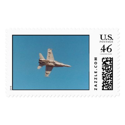 FA-18 POSTAGE STAMP by ChubbyCatGalleries