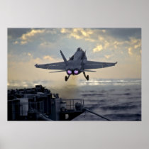 FA-18 take off from USS Stennis Posters