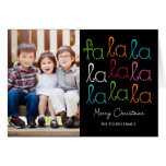 Fa La La Holiday Photo Card cards