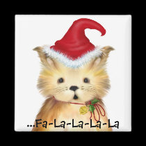 ...Fa-La-La-La-La Kitten Christmas Magnet magnets